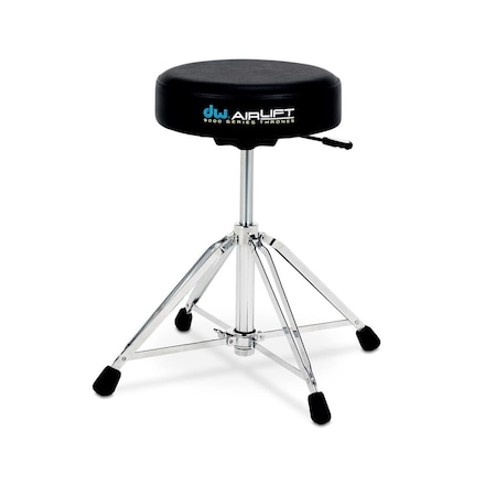 Drum Works Furniture Heavy Duty Throne, Air Lift, Round Top, Chrome DWCP9100AL